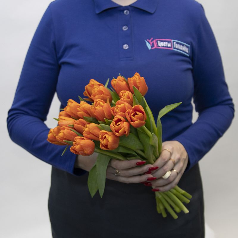 19 оранжевых тюльпанов фото