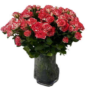 Кустовая роза Фаер Воркс 40 см