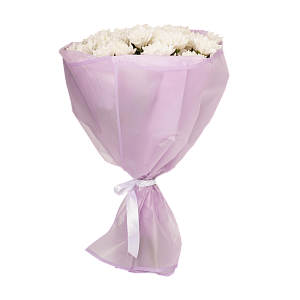 Букет из 9 белых хризантем