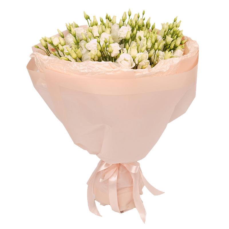 Букет из белого лисиантуса L фото