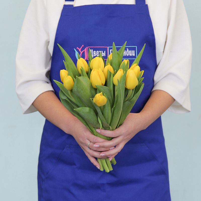Букет желтых тюльпанов фото