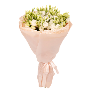 Букет из белого лисиантуса M